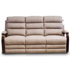 Michigan 3 Seater Manual Reclining Sofa Faux Suede Beige Michigan 3 Seater Manual Reclining Sofa Faux Suede Beige
