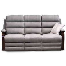 Michigan 3 Seater Manual Reclining Sofa Faux Suede Grey Michigan 3 Seater Manual Reclining Sofa Faux Suede Grey