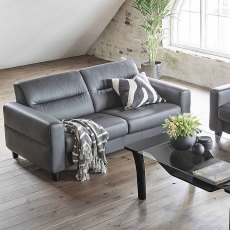 Fiona Modular 2 Seater Sofa With Upholstered Arm LHF Batick Leather