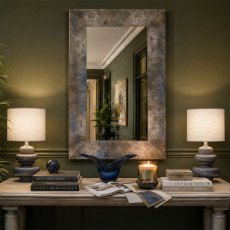Zuri Mirror Rectangular Brown & Blue