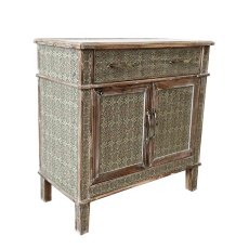 Amira 2 Door Sideboard Patterned Green