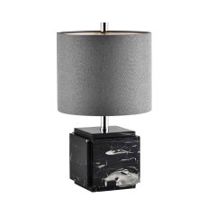 Arini Table Lamp Black With Grey Shade Arini Table Lamp Black With Grey Shade