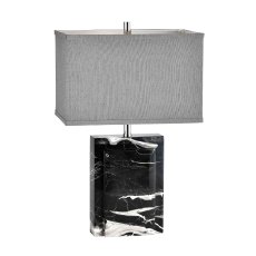 Azari Table Lamp Black With Grey Shade Azari Table Lamp Black With Grey Shade