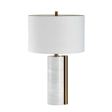 Danzon Table Lamp White With Off White Shade Danzon Table Lamp White With Off White Shade