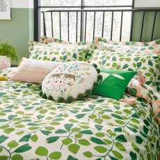 Rosehip Reversible Duvet Cover Set Mint Leaf & Zest (Multiple Sizes)