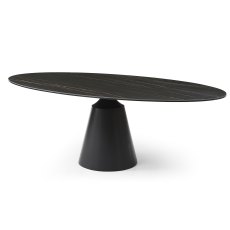 Contarini 8 Person Oval Dining Table Calcatta Noir Contarini 8 Person Oval Dining Table Calcatta Noir