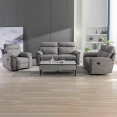 Torcello Manual Reclining 3 Seater Sofa Fabric