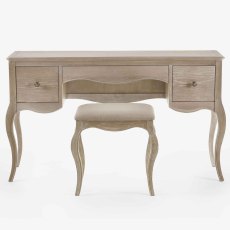 Camille Dressing Table/Desk & Bedroom Stool Set Limed Oak Camille Dressing Table/Desk & Bedroom Stool Set Limed Oak