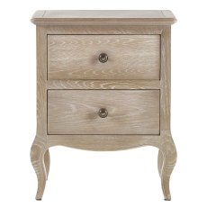 Camille 2 Drawer Bedside Locker Limed Oak Camille 2 Drawer Bedside Locker Limed Oak