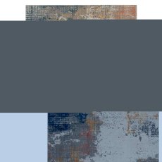 Rustic Textures 13 Rug Grey & Blue (Multiple Sizes)