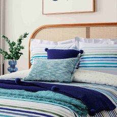 Margot Reversible Duvet Cover Set Aqua (Multiple Sizes)