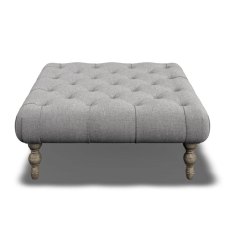 Chateauneuf Square Buttoned Footstool Fabric B