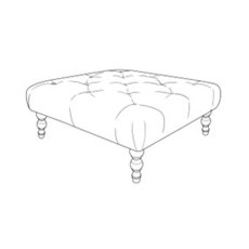 Chateauneuf Square Buttoned Footstool Fabric B Chateauneuf Square Buttoned Footstool Fabric B