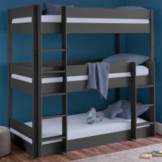 Ted Triple Bunk Bed (Multiple Colours)