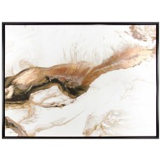 Cream & Mocha Abstract 119cm x 90cm Canvas Black Frame Cream & Mocha Abstract 119cm x 90cm Canvas Black Frame