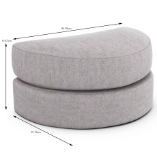 Caspian Cuddler Footstool Fabric B