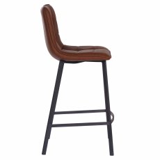 Lou Vintage Low Bar Stool Faux Leather (Multiple Colours)