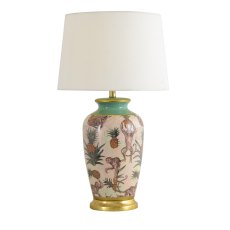 Umna Table Lamp Multicoloured With Off White Shade Umna Table Lamp Multicoloured With Off White Shade