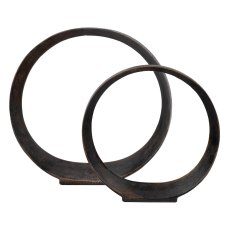 Hoop Decorative Ornament (Set Of 2) Brown Hoop Decorative Ornament (Set Of 2) Brown