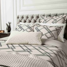 Emani Clipped Reversible Duvet Cover Chalk (Multiple Sizes)