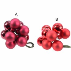 Baubles On Wire Christmas Red 2cm (Choice Of 2) Baubles On Wire Christmas Red 2cm (Choice Of 2)