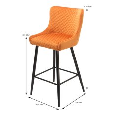 Taliai Low Bar Stool Fabric (Multiple Colours)