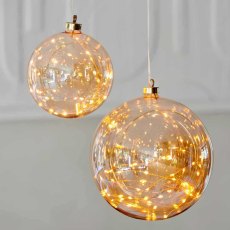Micro LED Ball Amber With Warm White Lights (Multiple Sizes)