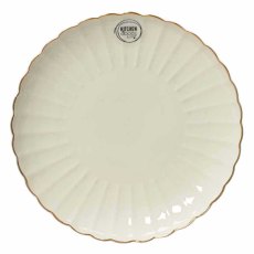Porcelain Plate Natural Gold Rim (Multiple Sizes)