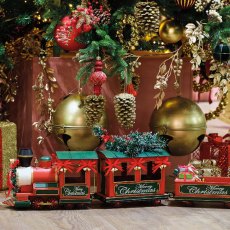 Iron Choo-Choo Train With Gifts & Decorations 92cm