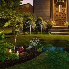Solar Christmas Tree Pole Twinkle Effect Warm White