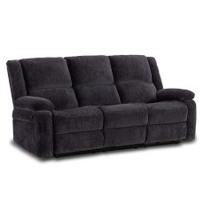 Fremantle Manual Reclining 3 Seater Sofa Fabric Charcoal Fremantle Manual Reclining 3 Seater Sofa Fabric Charcoal