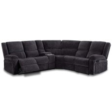 Fremantle Manual Reclining 2 Seater Corner 2 Seater With Console Fabric Charcoal Fremantle Manual Reclining 2 Seater Corner 2 Seater With Console Fabric Charcoal