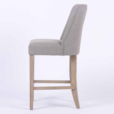 Rose Low Bar Stool Fabric Beige