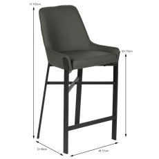 Calabria High Bar Stool Faux Leather (Multiple Colours)