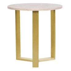 Lucia Side/Lamp Table With Marble Top Cream Lucia Side/Lamp Table With Marble Top Cream