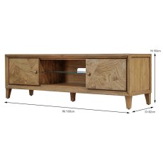 Sara 2 Door TV/Entertainment Unit Light Ash