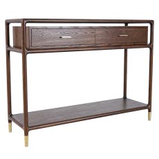 Lily 2 Drawer Console Table Walnut Lily 2 Drawer Console Table Walnut