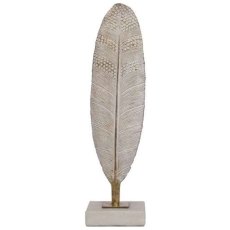 Feather Sculpture Light Grey (Set of 2) Feather Sculpture Light Grey (Set of 2)