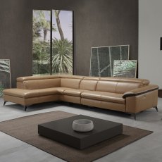 Martine 4+ Seater Sofa With Chaise RHF + 1 Electric Reclining Position Microfibre Fabric