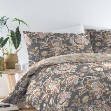 Marisol Reversible Duvet Cover Set Charcoal (Multiple Sizes)