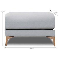 Almere Small Footstool Fabric 30