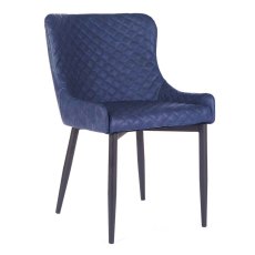 Vancouver Dining Chair Velvet Navy Vancouver Dining Chair Velvet Navy
