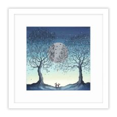 Hope Moon II 43.5cm x 43.5cm Picture By Catherine J Stephenson With White Frame