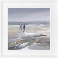 Beach Walk II 39cm x 39cm Picture By Janet Gammans With White Frame Beach Walk II 39cm x 39cm Picture By Janet Gammans With White Frame