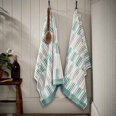 Collector Geo Towels Aqua (Multiple Sizes)