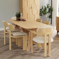 Ely 10 Person Dining Table Oak