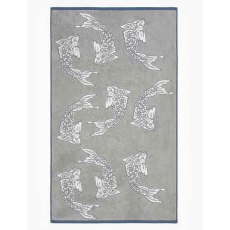 Dancing Koi Towels Grey (Multiple Sizes)