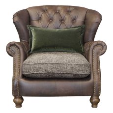 Wilson Wing Armchair Leather Category B Satchel with Fabric Seat Wilson Wing Armchair Leather Category B Satchel with Fabric Seat