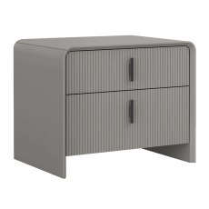 Cavelli 2 Drawer Bedside Locker Grey Cavelli 2 Drawer Bedside Locker Grey