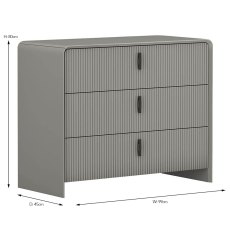 Cavelli Chest of Drawers Grey (Multiple Sizes)